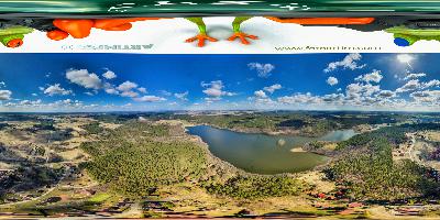 Jezioro Giłwa - Panorama 360 z drona, z lotu ptaka